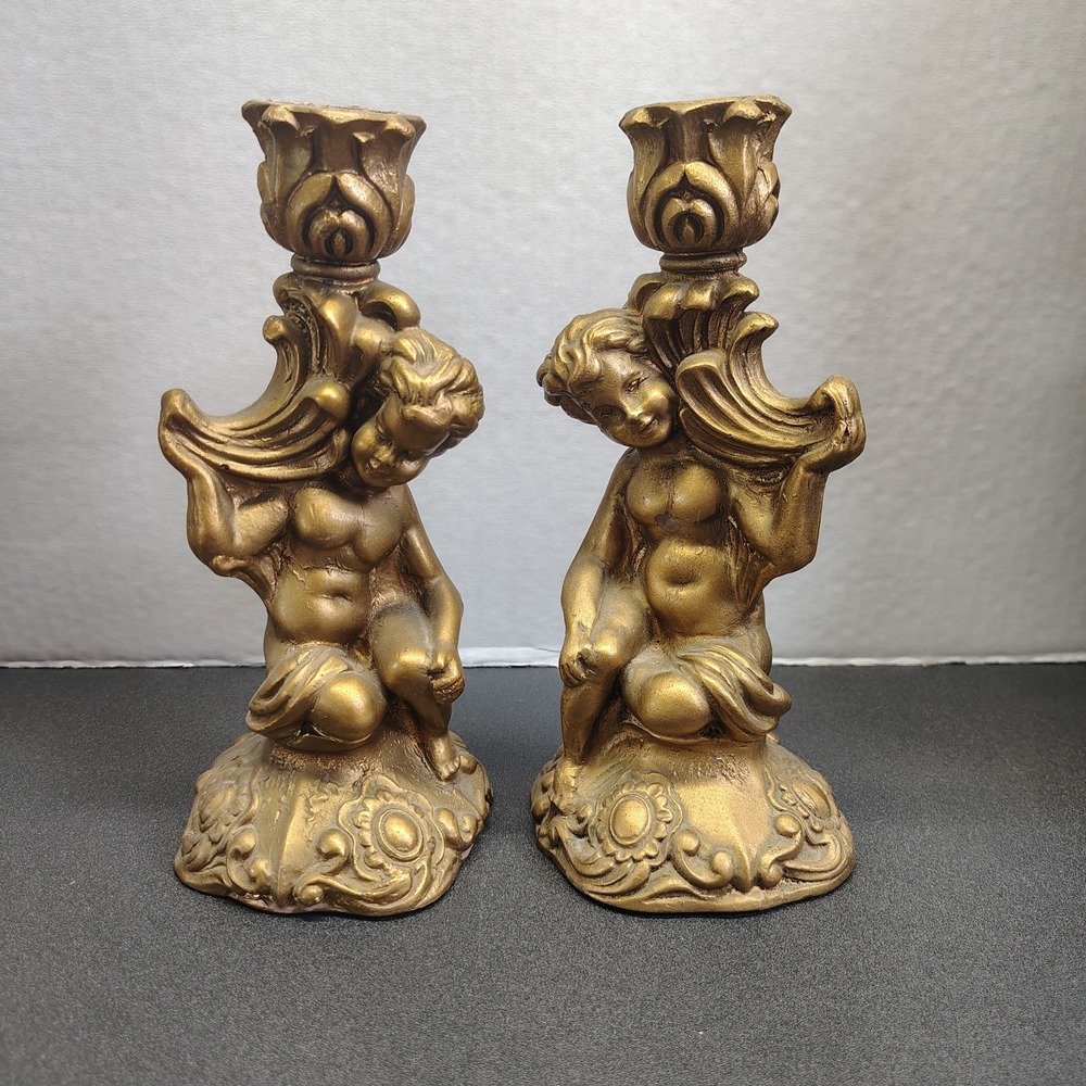 homco cherub candle